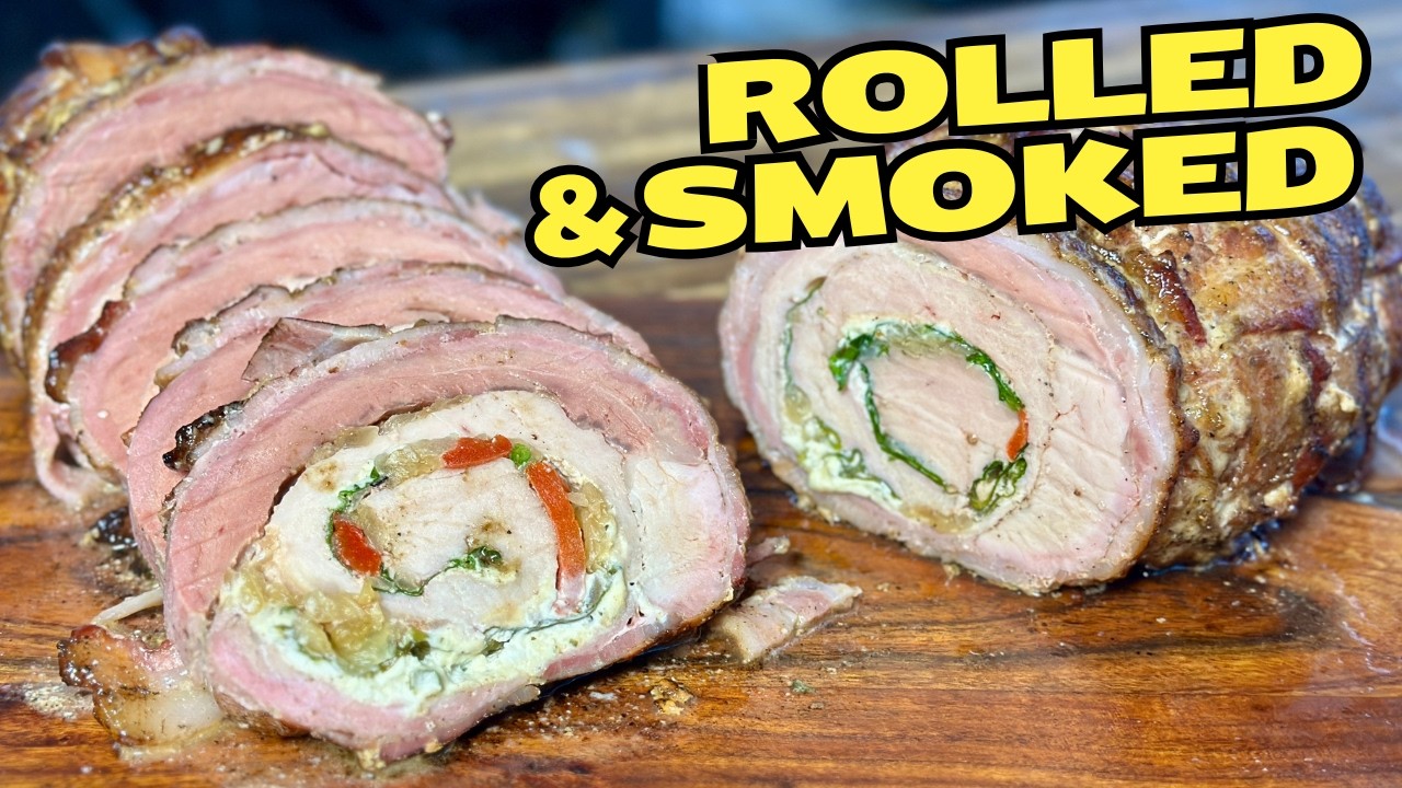 Smoked Stuffed Pork Loin - Looks Fancy, but SO Easy!