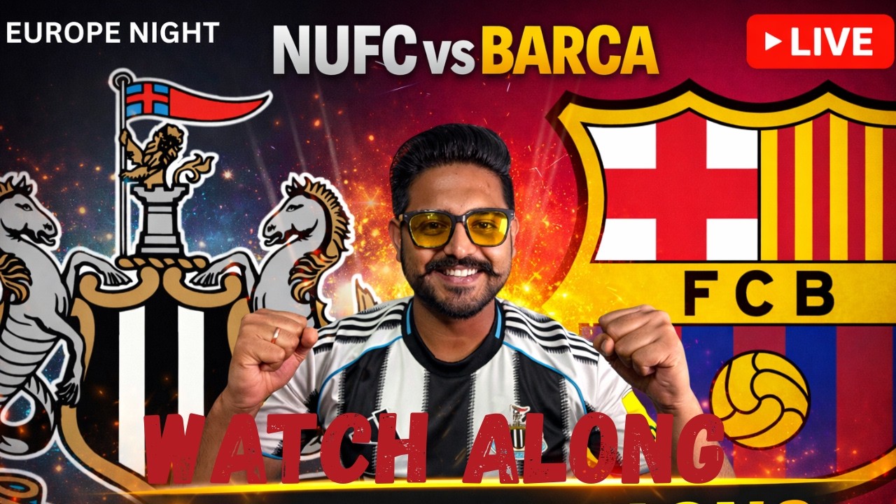 Newcastle vs Barcelona LIVE Watch Along | Champions League #football #ucl