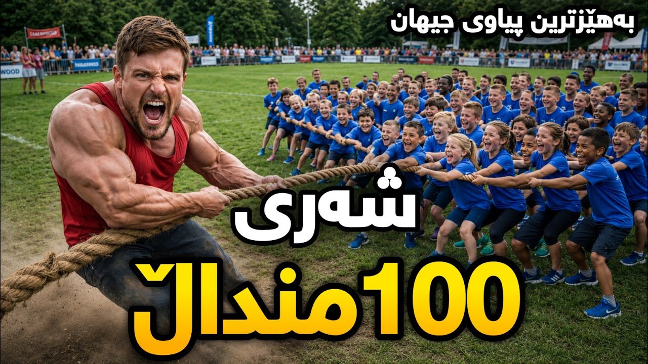 مستەربیست: ١٠٠ منداڵ بەرامبەر بەهێزترین🔥پیاوی جیهان پێشبڕکێ دەکەن 🤯