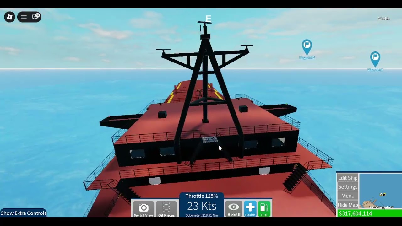 Roblox Shipping Lanes ขับBatillus Supertanker ขนส่งน้ำมันดิบ Longplay & AFK