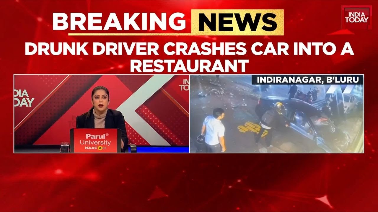 Bengaluru: Drunk Driver Jumps Divider, Rams Restaurant | Narrow Escape For Bystanders | India Today