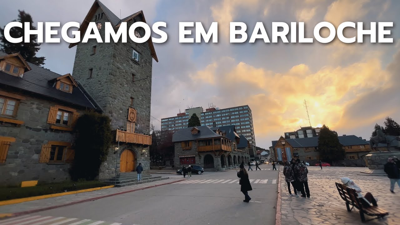 Primeiro dia em BARILOCHE, aluguel de roupas, tour no Centro Cívico 🇦🇷