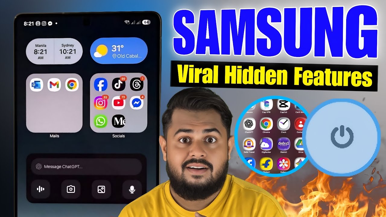Viral Hidden Features For Samsung 🔥 [ Power/3D Apps/Background play Youtube ] Samsung Hidden Feature