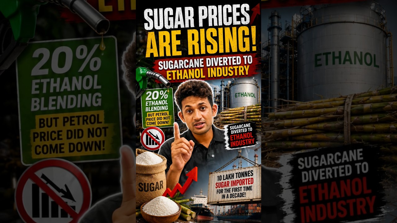 20% Ethanol Blending, Yet Sugar Prices Are Rising! Why? #ethanol  #youtubeshorts #youtube