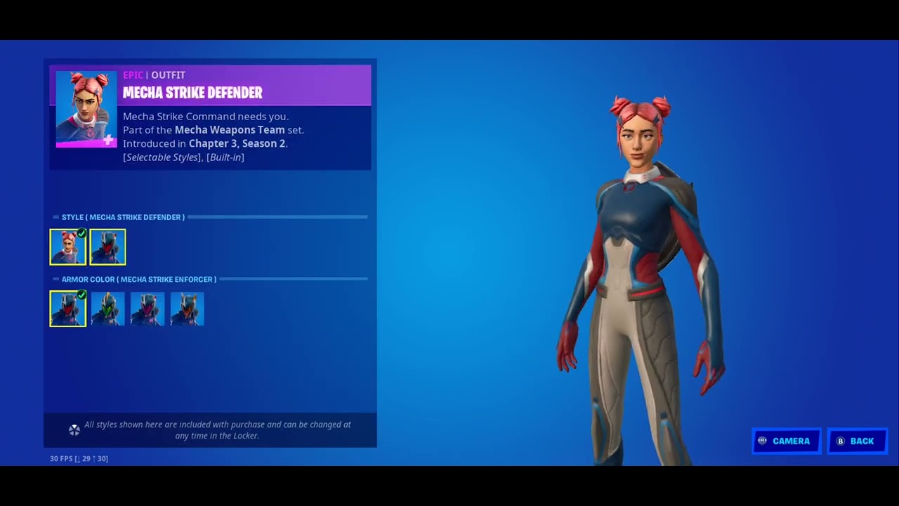 Mecha Strike Navigator & Defender Skins | Fortnite (Season 2)