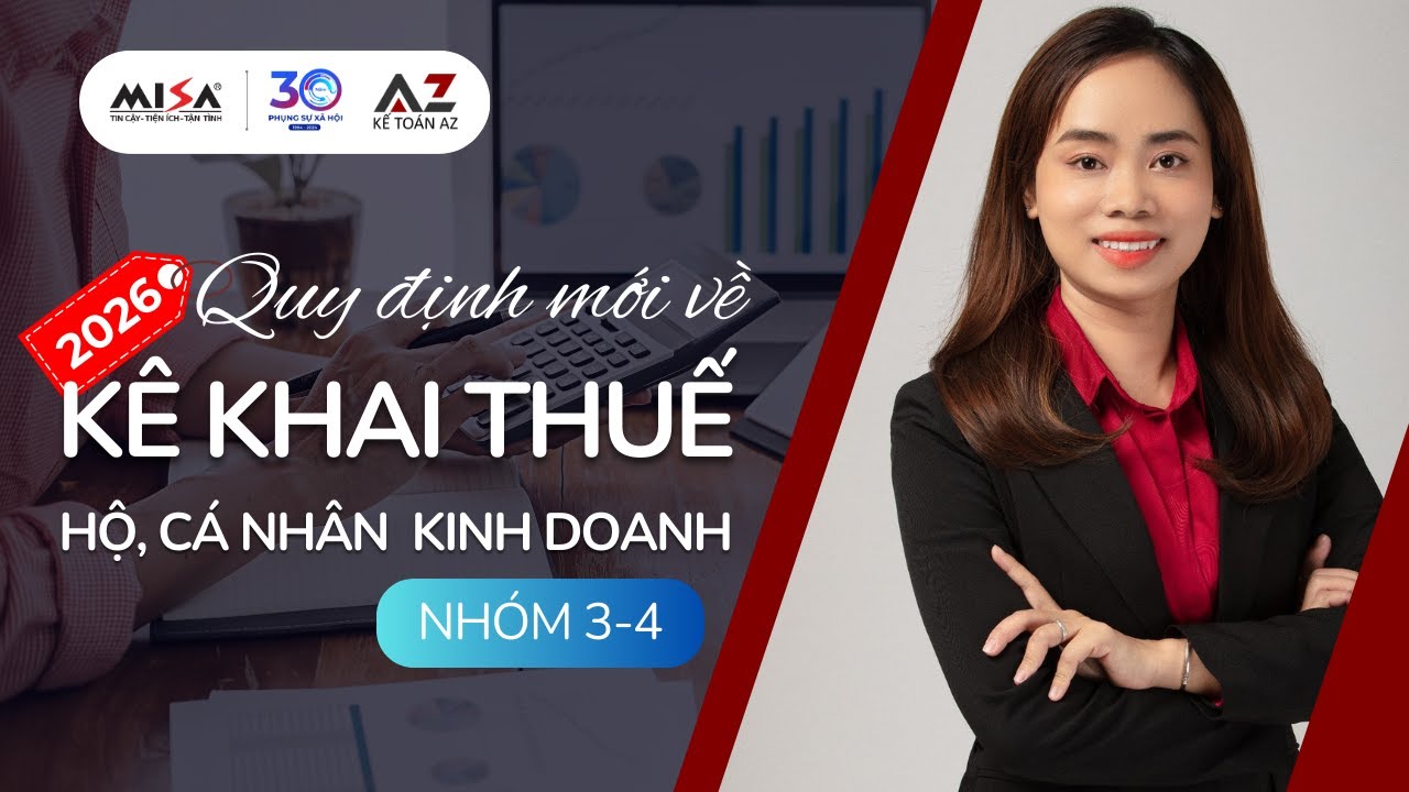 [Cập nhật TT152/2025] Quy định mới về kê khai thuế hộ, cá nhân kinh doanh nhóm 3,4