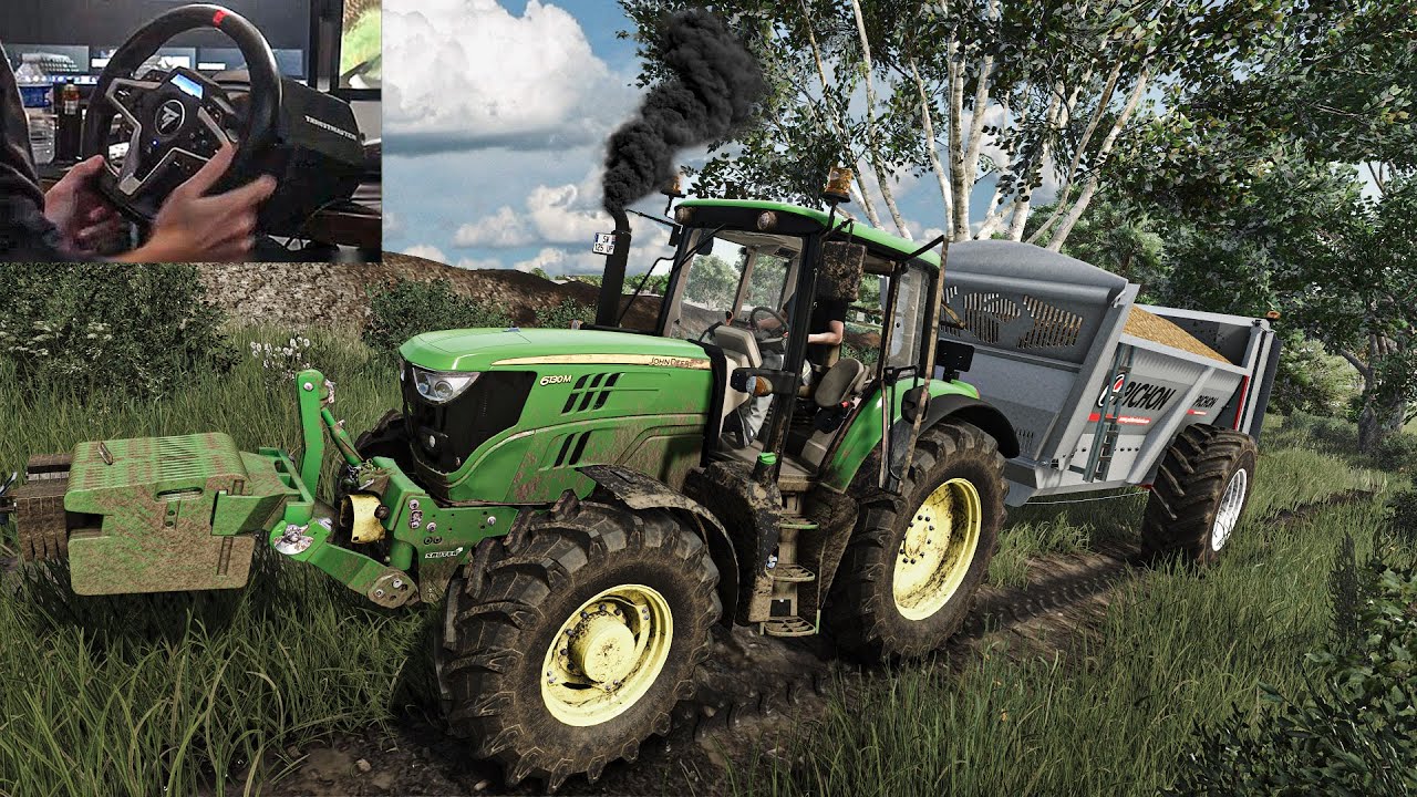 FS 25 | Ultra Realistic | Working with John Deere 6130M in French Farm | Thrustmaster T248 gameplay