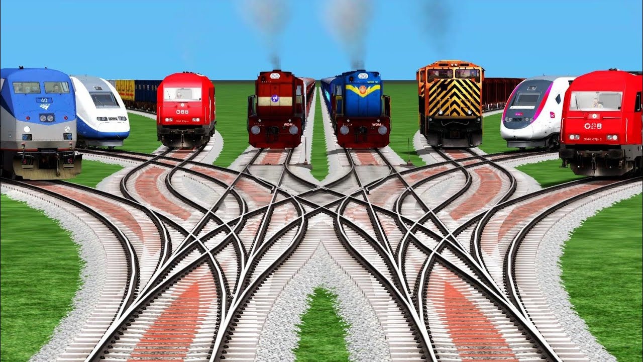 Realleystic All Railroad Crossing By Train Railroad Tracks ll Forked Bubmpy Train Crossing ll trains