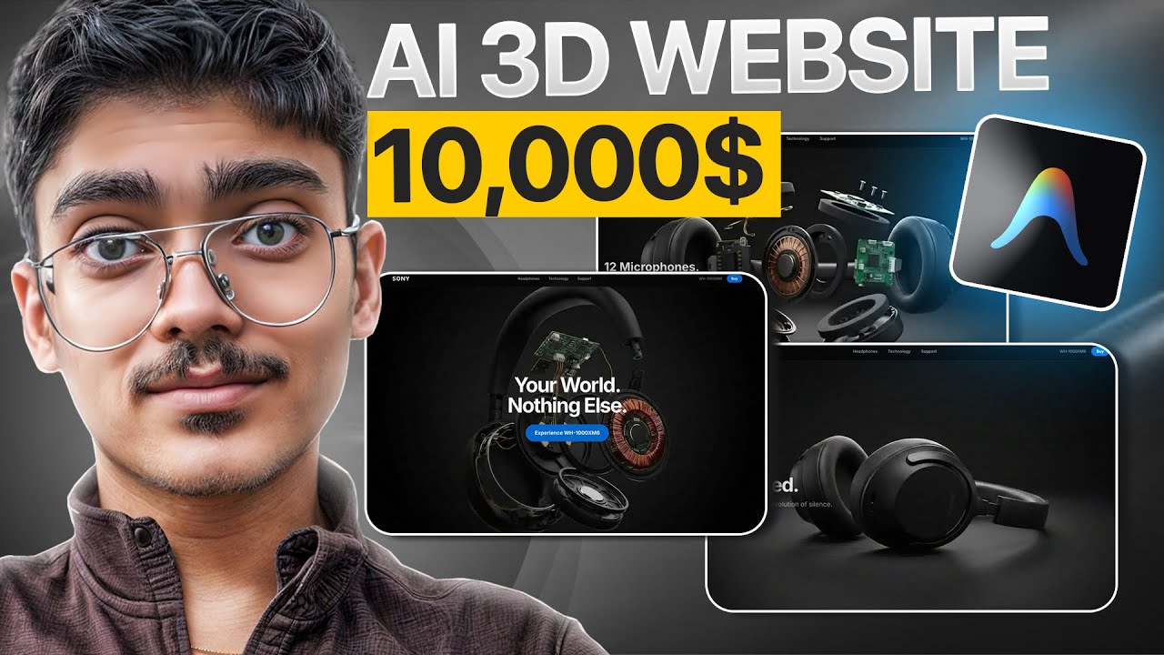 Создайте 3D-сайты с использованием ИИ стоимостью 10 000 долларов за 10 минут (полный обучающий ма...