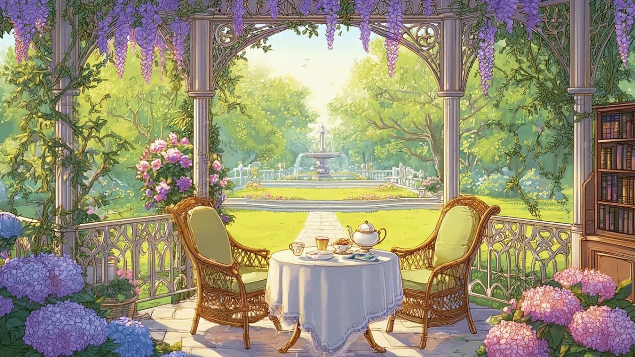 Spring Morning Piano with Birds Sounds in a Gentle Vintage Ambience