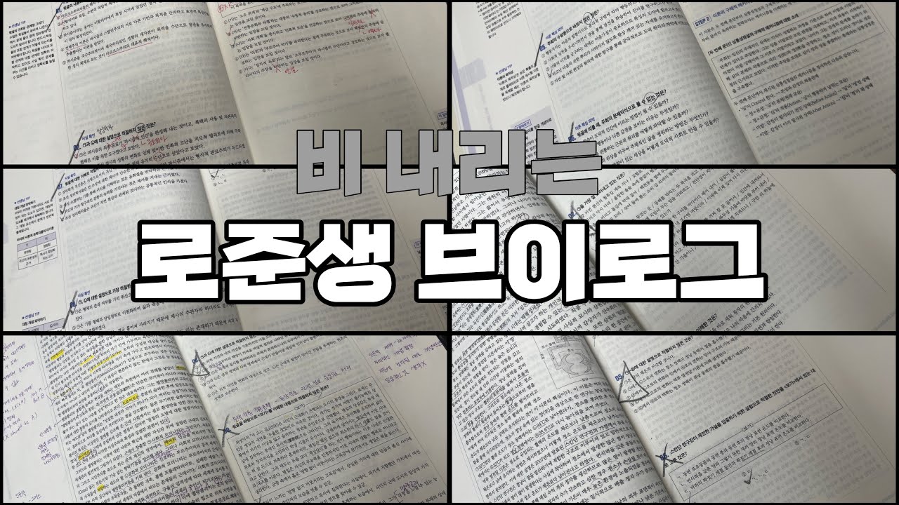 [VLOG] 비 내리는 로준생 브이로그 ✏️