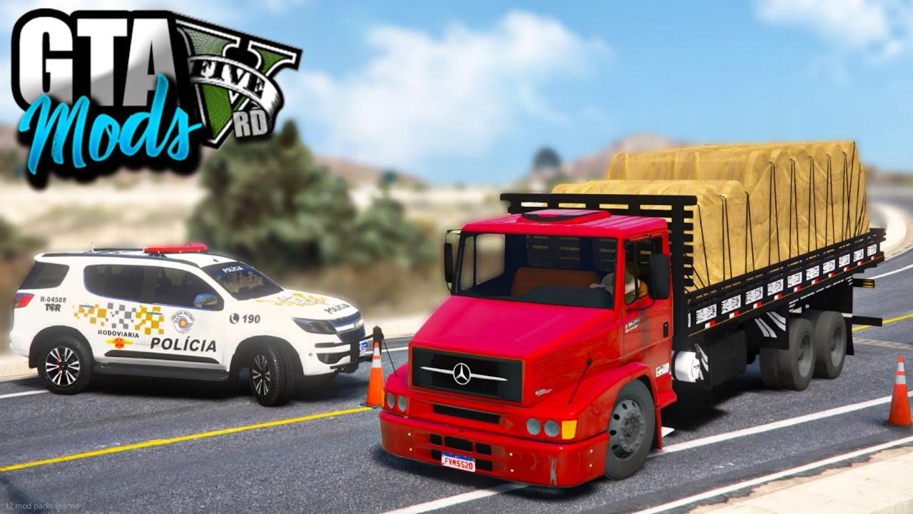 CAÍ NA BLITZ com CAMINHÃO ARQUEADO e com CARGA ILEGAL - JUAREZ, O POBRE! ( GTA 5 )