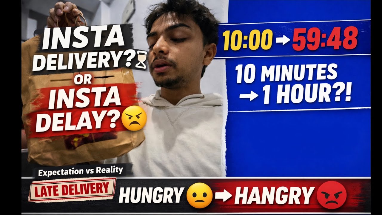 INSTA MART 1 HOUR LATE DELIVERY😮 HUNGRY😦HANGRY😡