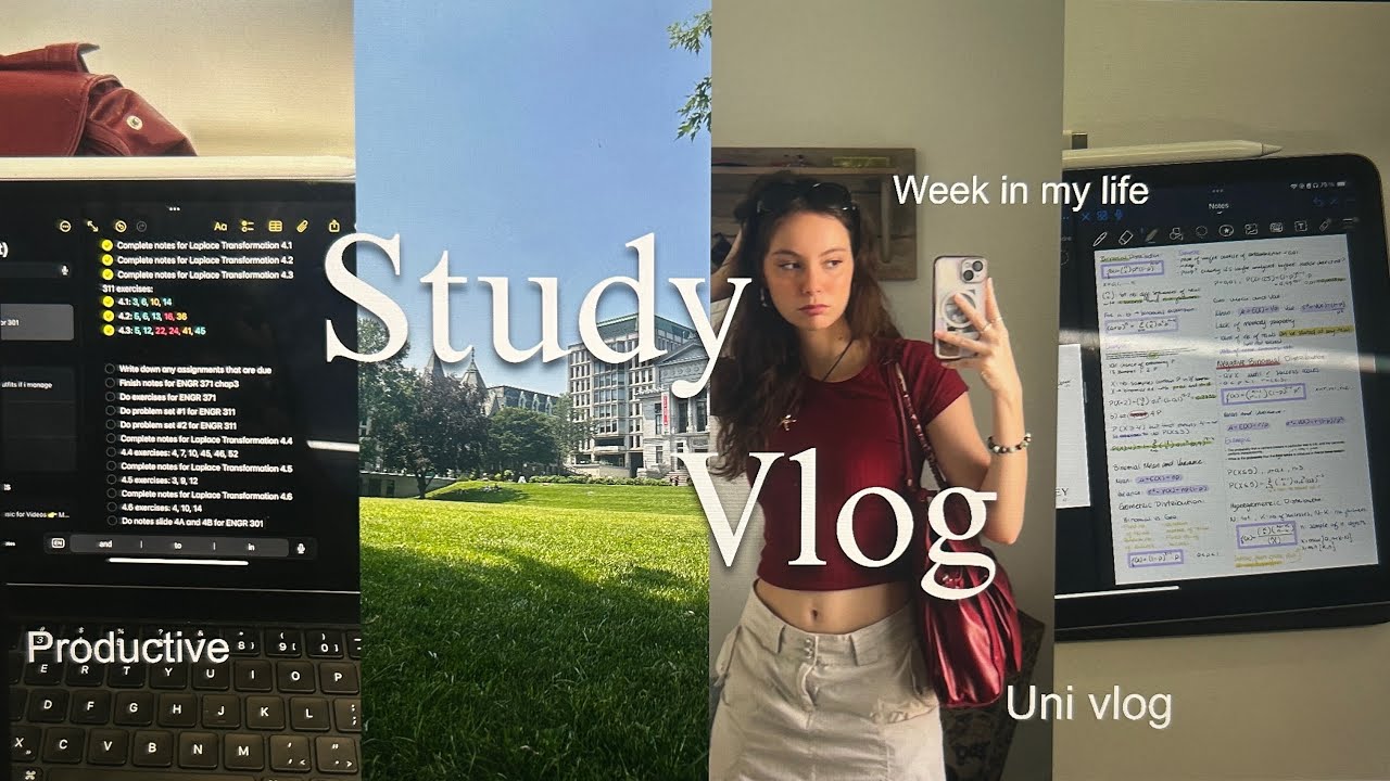 Study Vlog: week in my life as an aerospace engineering student, being productive, and more :)