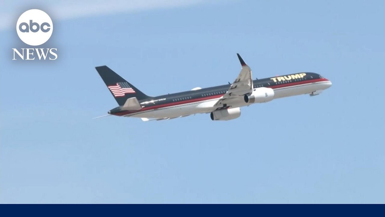 Trump's airplane leaves Palm Beach International Airport for New York