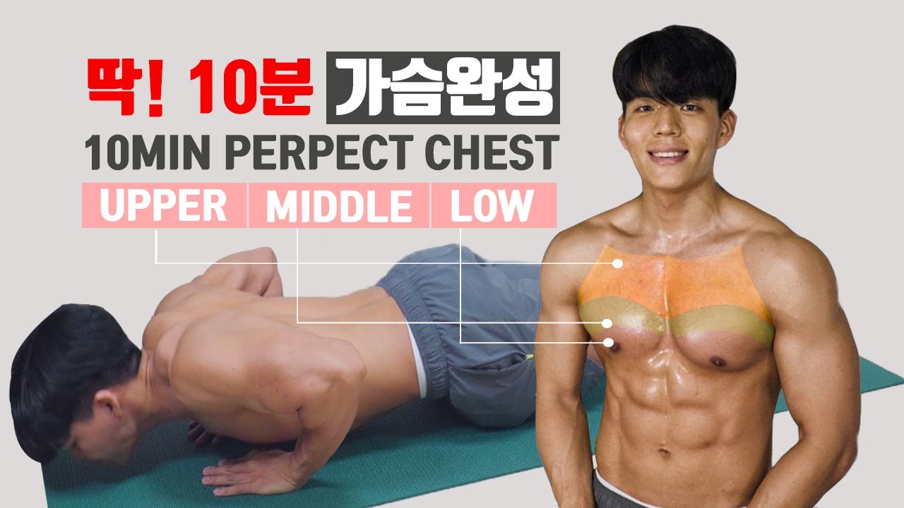 Lv.4.5 10가지 푸쉬업으로 10분안에 가슴완성하기! (10-10) COMPLETE THE CHEST IN 10MINS WITH 10 PUSH-UP