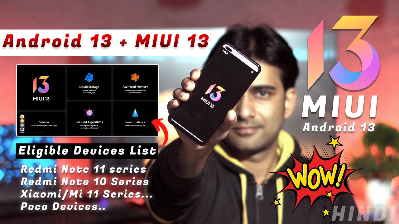 MIUI 13 and Android 13 eligible Devices List for Xiaomi, Redmi, Poco | Android 13 & MIUI 13