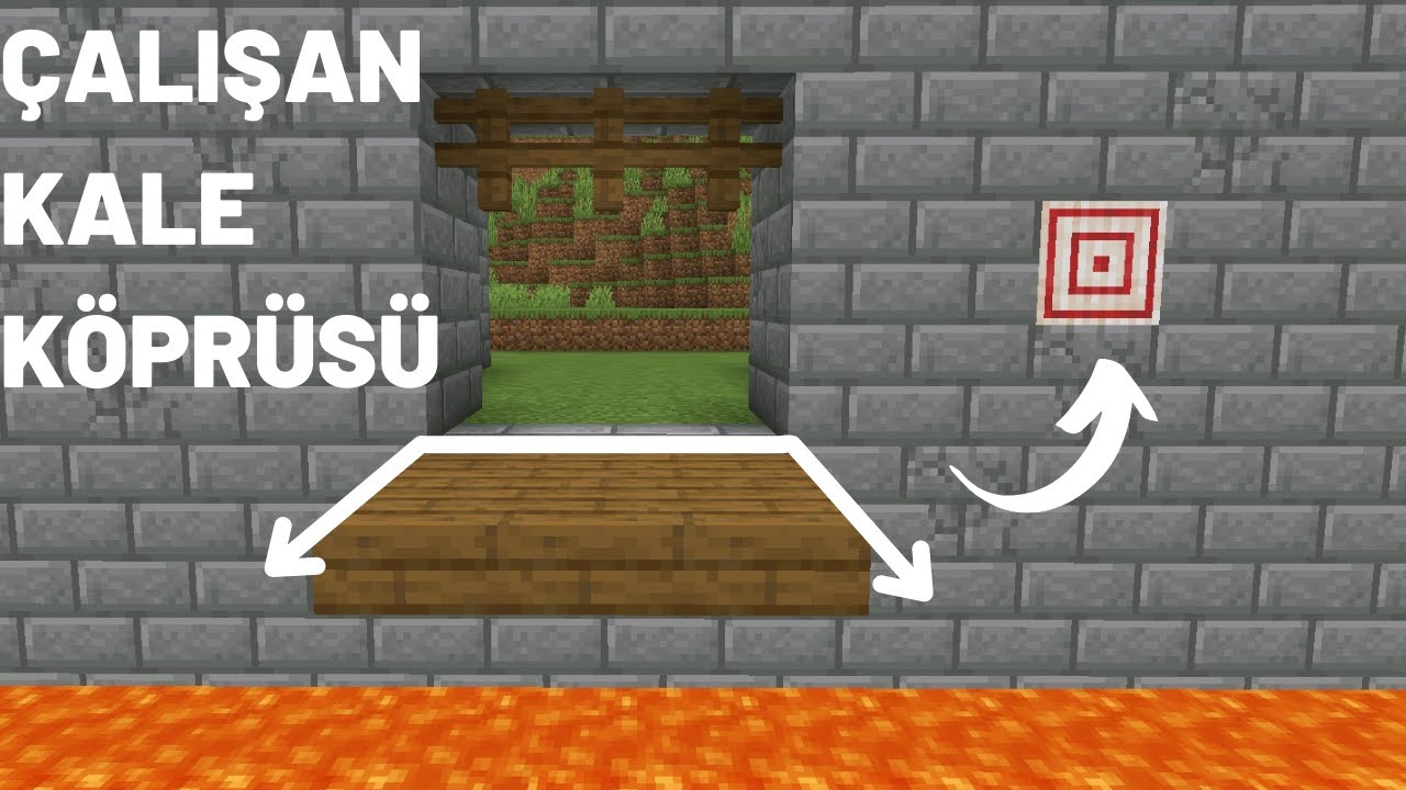 Minecraft: Çalışan Kale Köprüsü nasıl yapılır! (kolay)