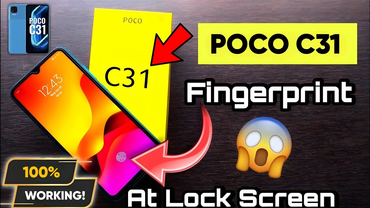 how to set fingerprint lock in Poco C31 | How To Set Fingerprint lock in Poco C31 | fingerprint Poco