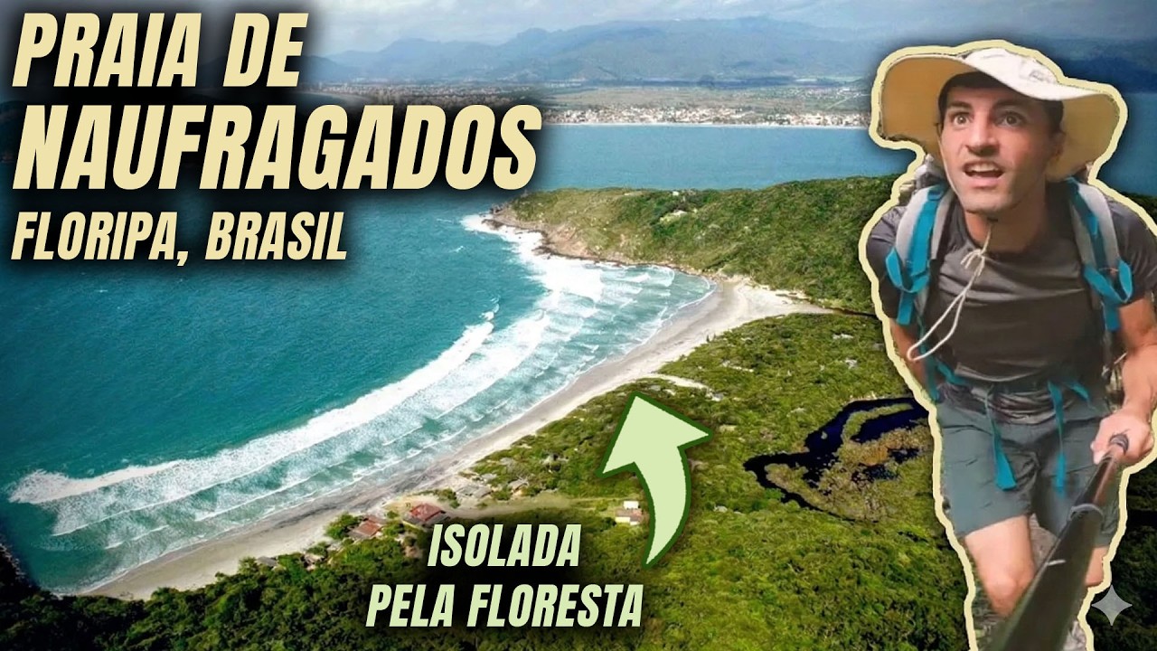 Como &eacute; a trilha da praia deserta de NAUFRAGADOS, em Florian&oacute;polis? Leva s&oacute; 40 minutos.