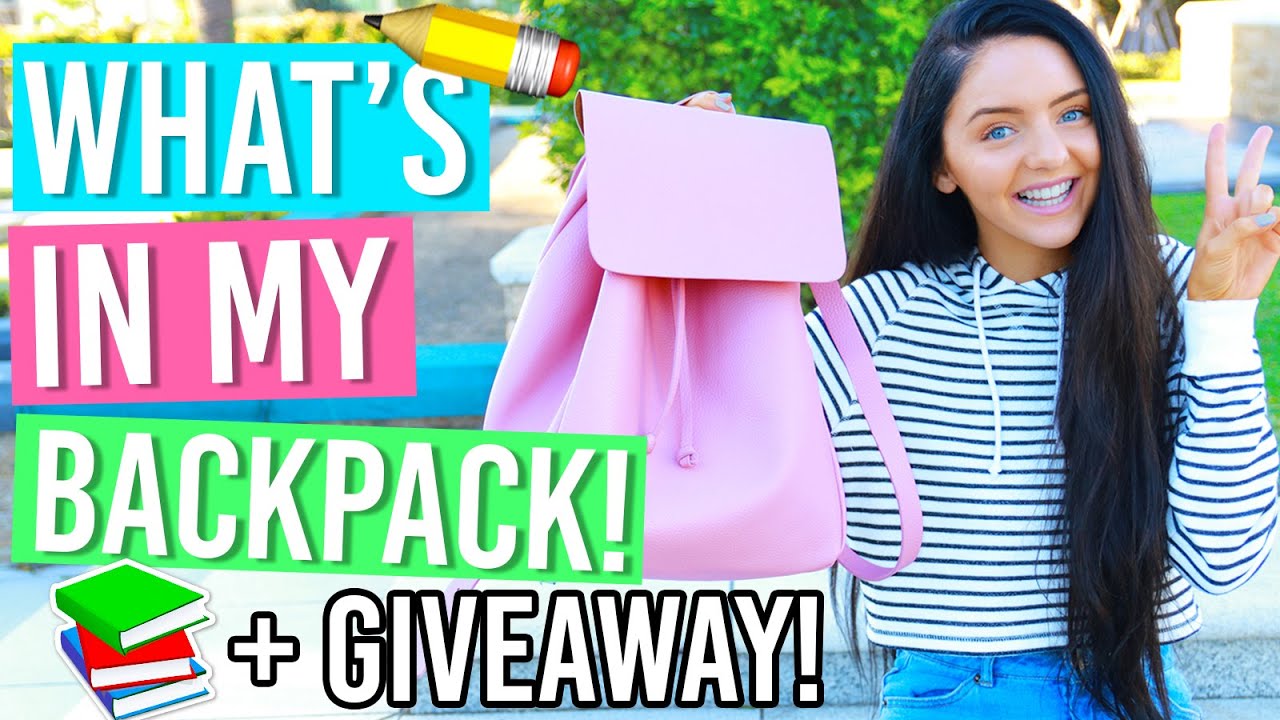 BACK TO SCHOOL! What's In My Backpack? 2016 + HUGE GIVEAWAY (School Essentials & Supplies!)