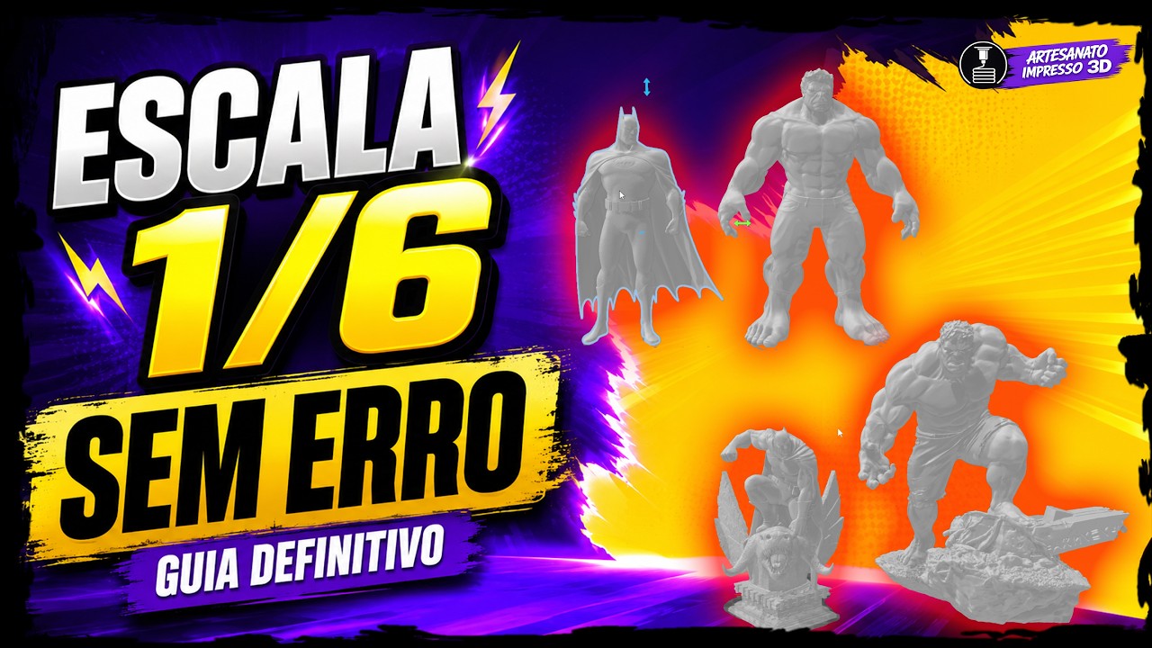 Como Escalonar Personagens em 3D (1/6, 1/10 e Outras Escalas) – Método Simples