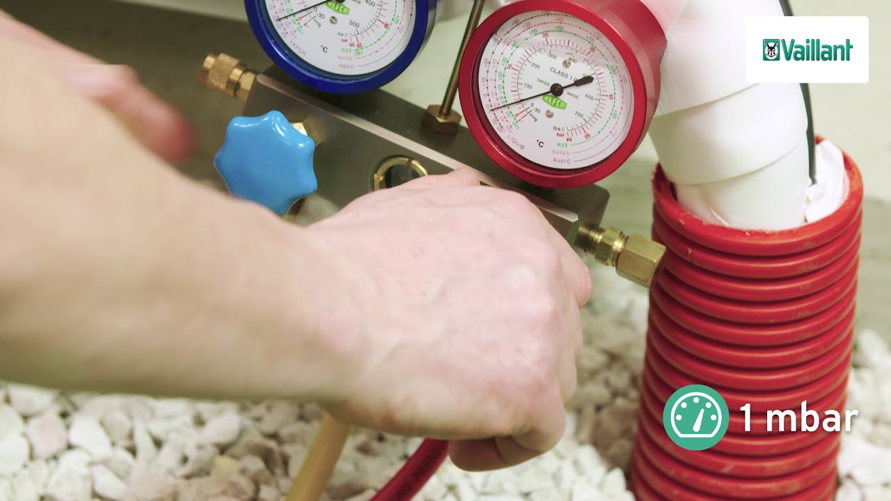aroTHERM split - Inbedrijfstelling van het koudemiddelcircuit (buitenunit)