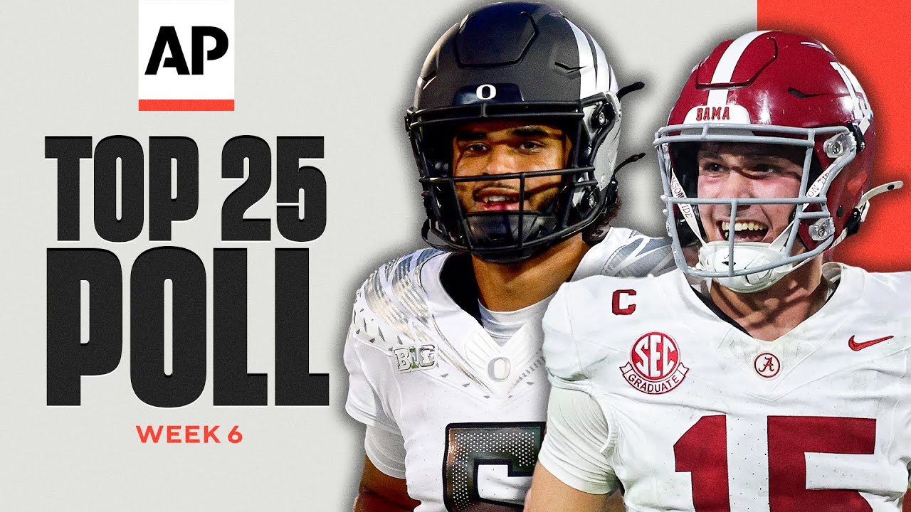 College Football AP Poll Week 6: Oregon at No. 2, Ole Miss up big after LSU win, Bama into Top 10