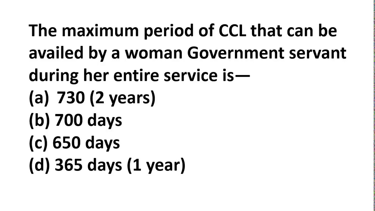 Multiple Choice Questions on Leave Rules for Central Govt. Employees