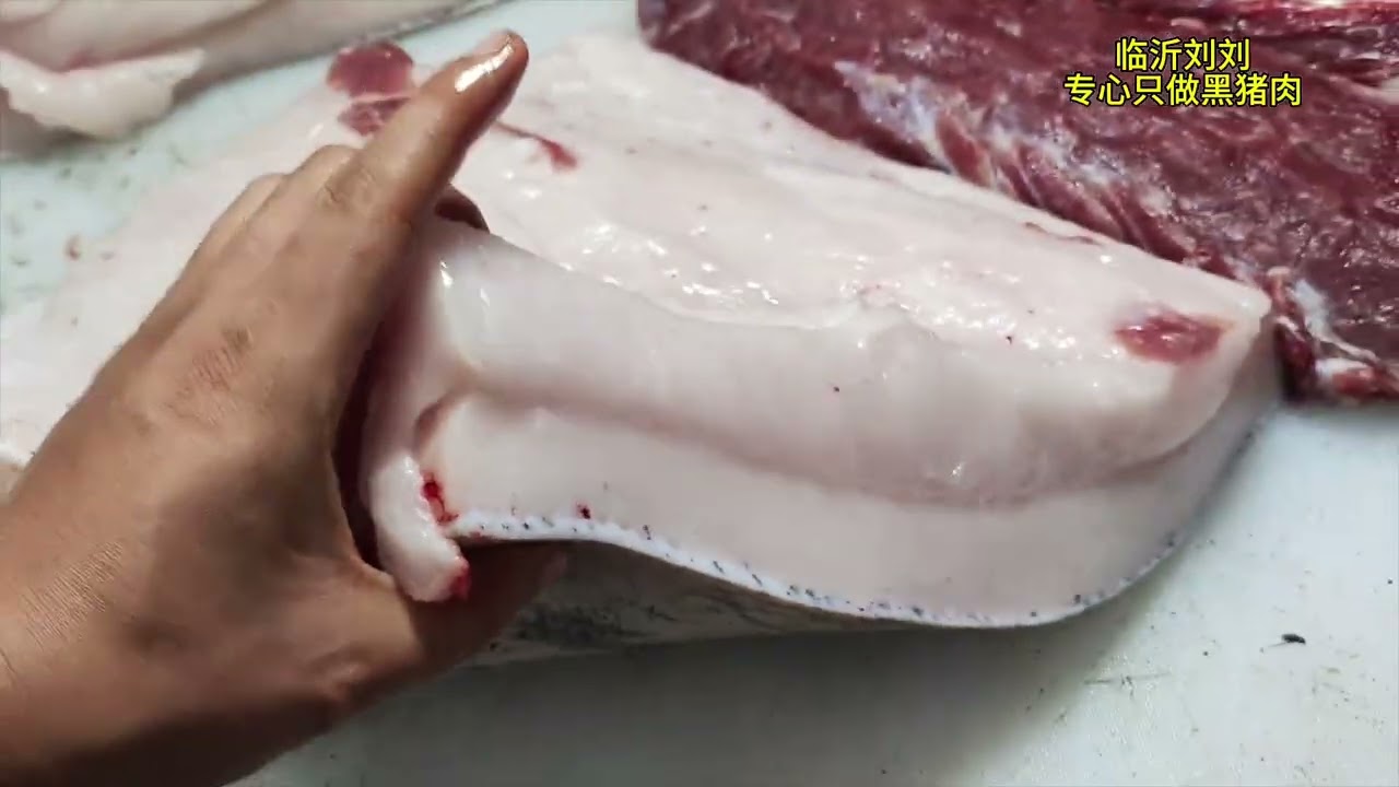 临沂猪肉届劳斯莱斯现场#猪肉 #新农人计划 #劳斯莱斯#黑猪#本地 #我的农村生活