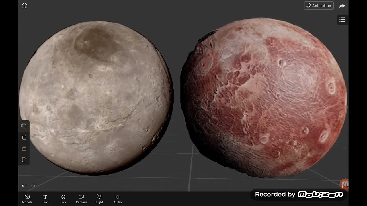 Terrestrial planets size comparison