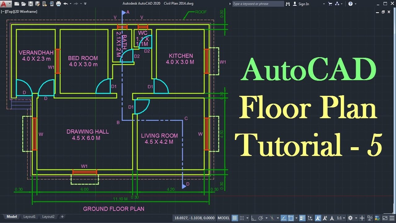 Учебное пособие по планировке этажей AutoCAD для начинающих &mdash; 5