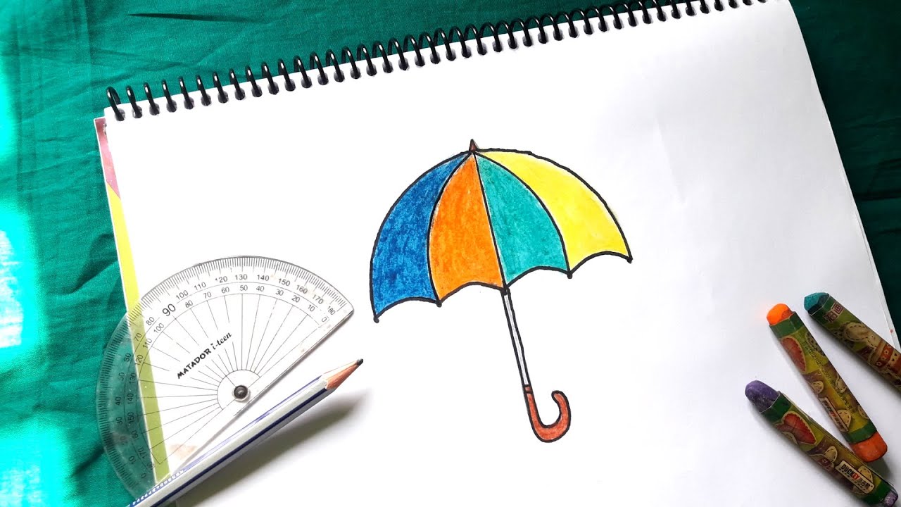 How to draw an umbrella।chata aka । Umbrella drawing। @shaartdrawingbd