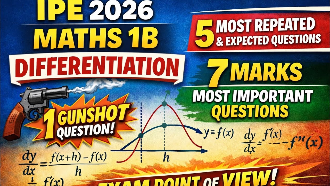 IPE LQA 7MARKS | DIFFERENTIATION | MOST REPEATED QUESTIONS MATHS 1B MOST IMPORTANT dy/dx