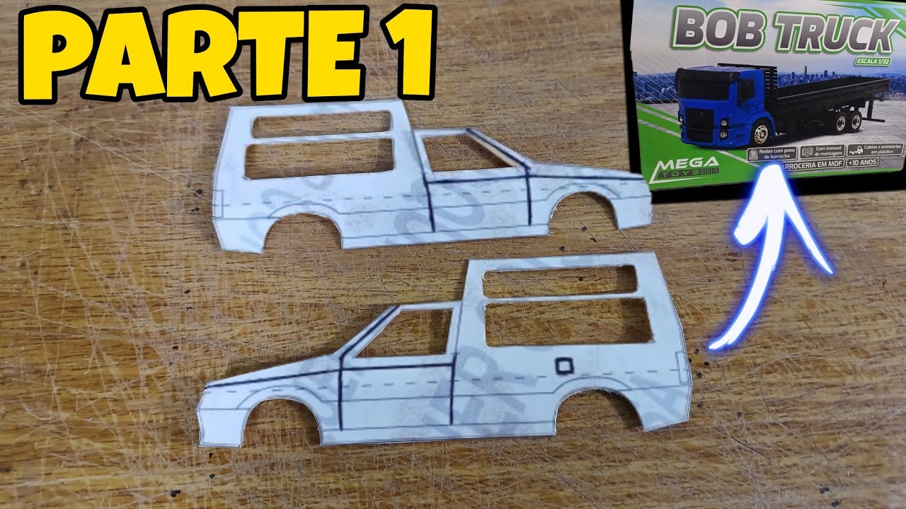 APRENDA COMO FAZER UMA MINI FIORINO COM A CAIXA DE PAPELÃO DA MEGA TOYS 😯.