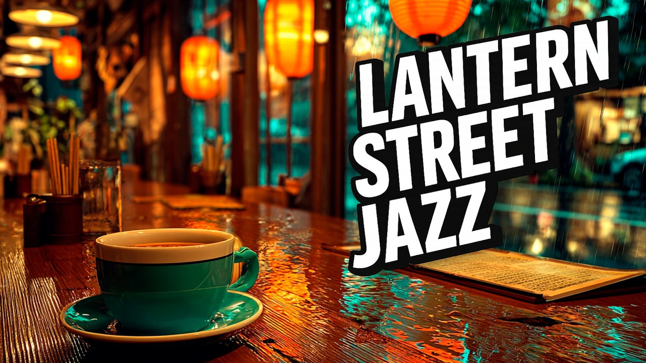 Japanese Café Piano Jazz for Slow Breaths🏮Cozy Session • Wooden Counter, Lantern Street