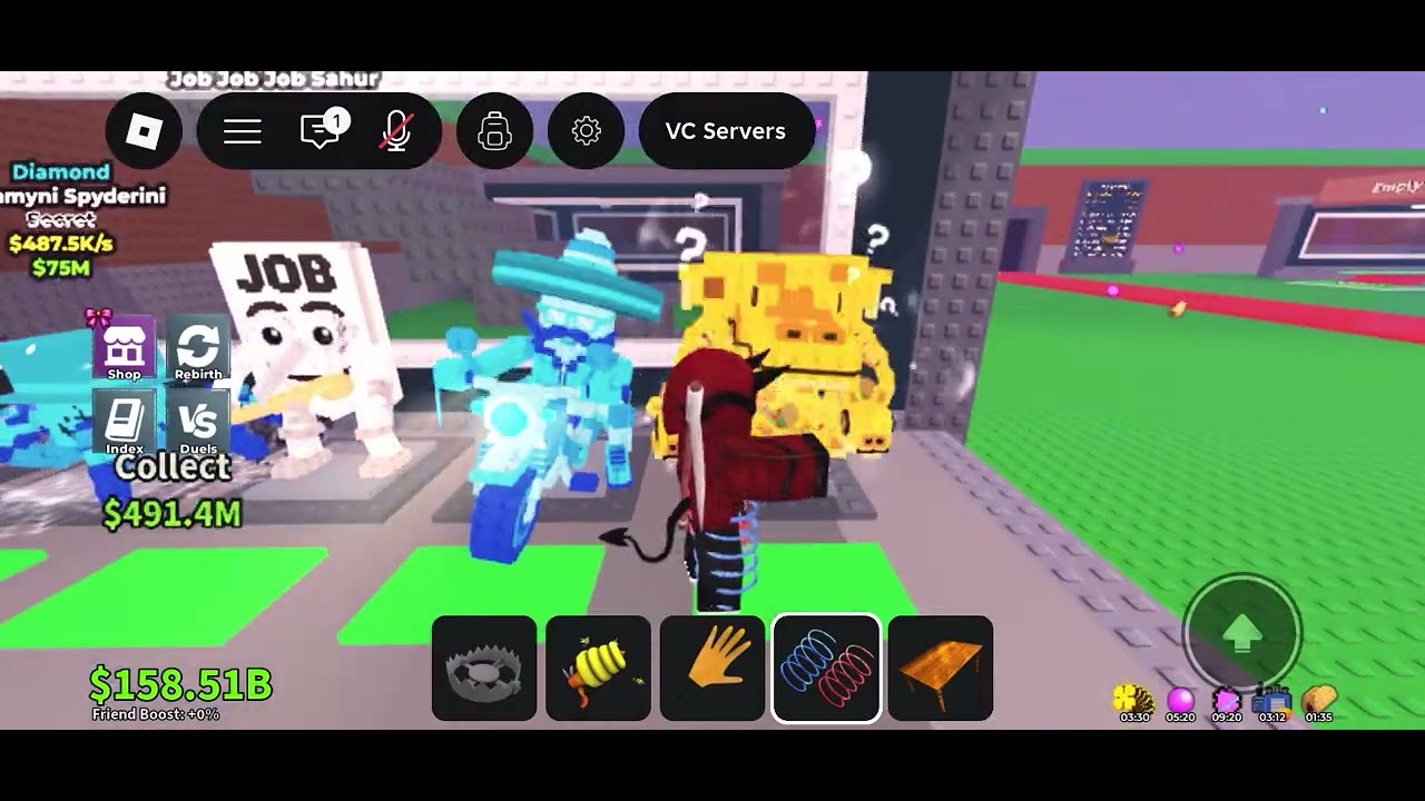Playing steal a brainrot
