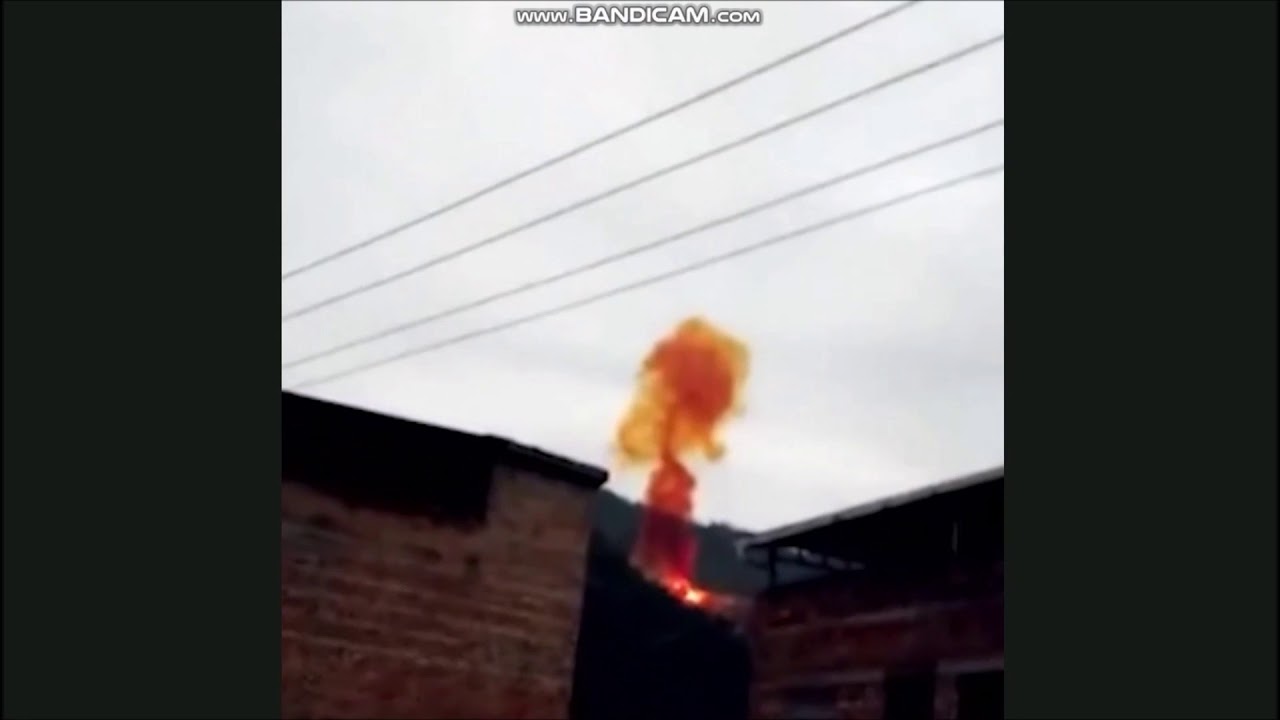 China Rocket First Stage Crash into Village