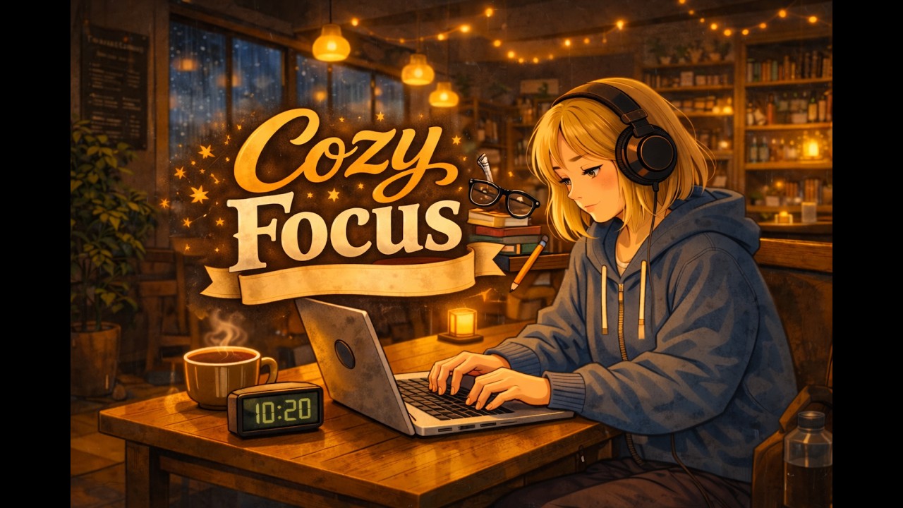 Cafe Work Vibes Lofi ☕🌧️ | Rainy Chill Beats for Focus