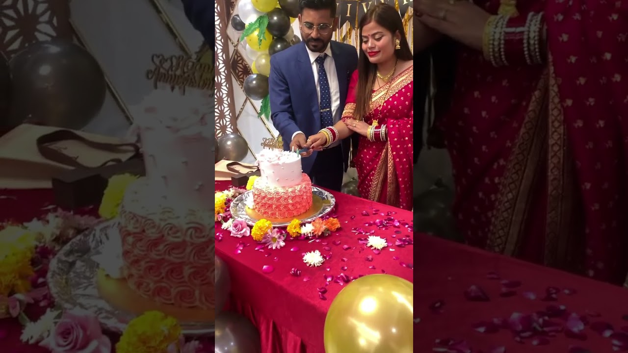 1st marriage anniversary celebration 🎉 