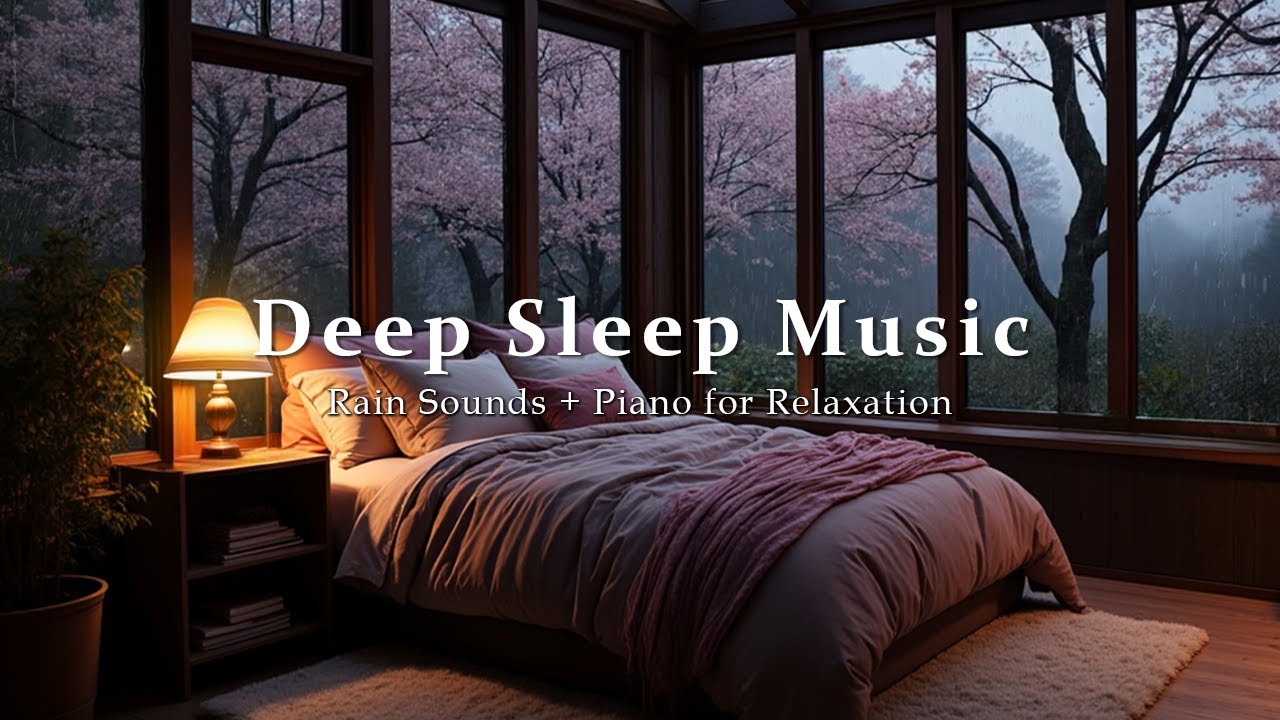 Gentle Piano and Spring Rain for Restful Sleep | Calming Music for Insomnia Relief