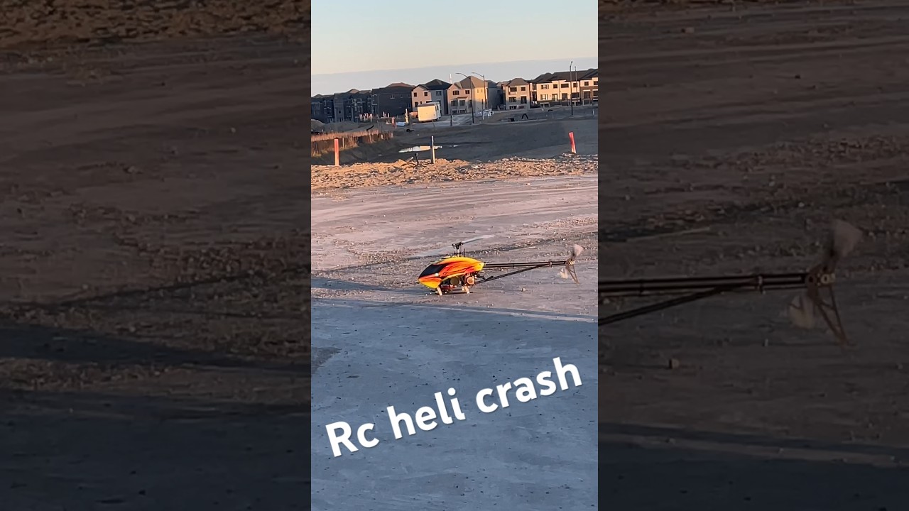 Rc Heli crash!! #rchelicopter#rccrash#gasser#crash#rccarbashing