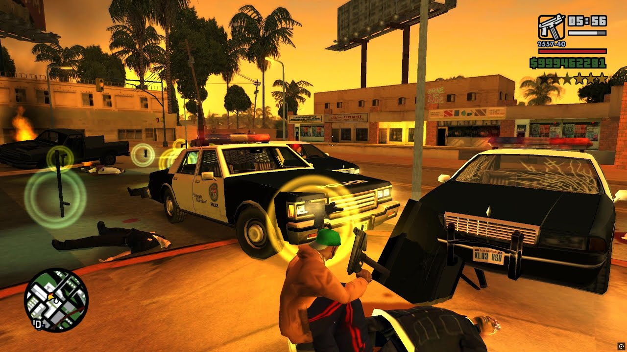 GTA San Andreas - East Los Santos Shootout + Six Star Escape