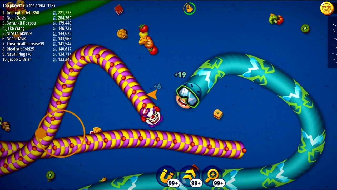 Worms Zone 🪱 gameplay SNAKE level Mobile #gaming
