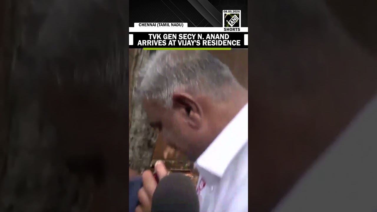 TVK GS N. Anand arrives at TVK chief Vijay&rsquo;s residence ahead of govt formation in Tamil Nadu
