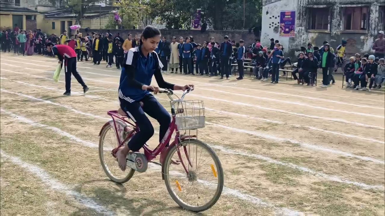 Annual sports meet 2026 /Junior Girls slow cycle race...