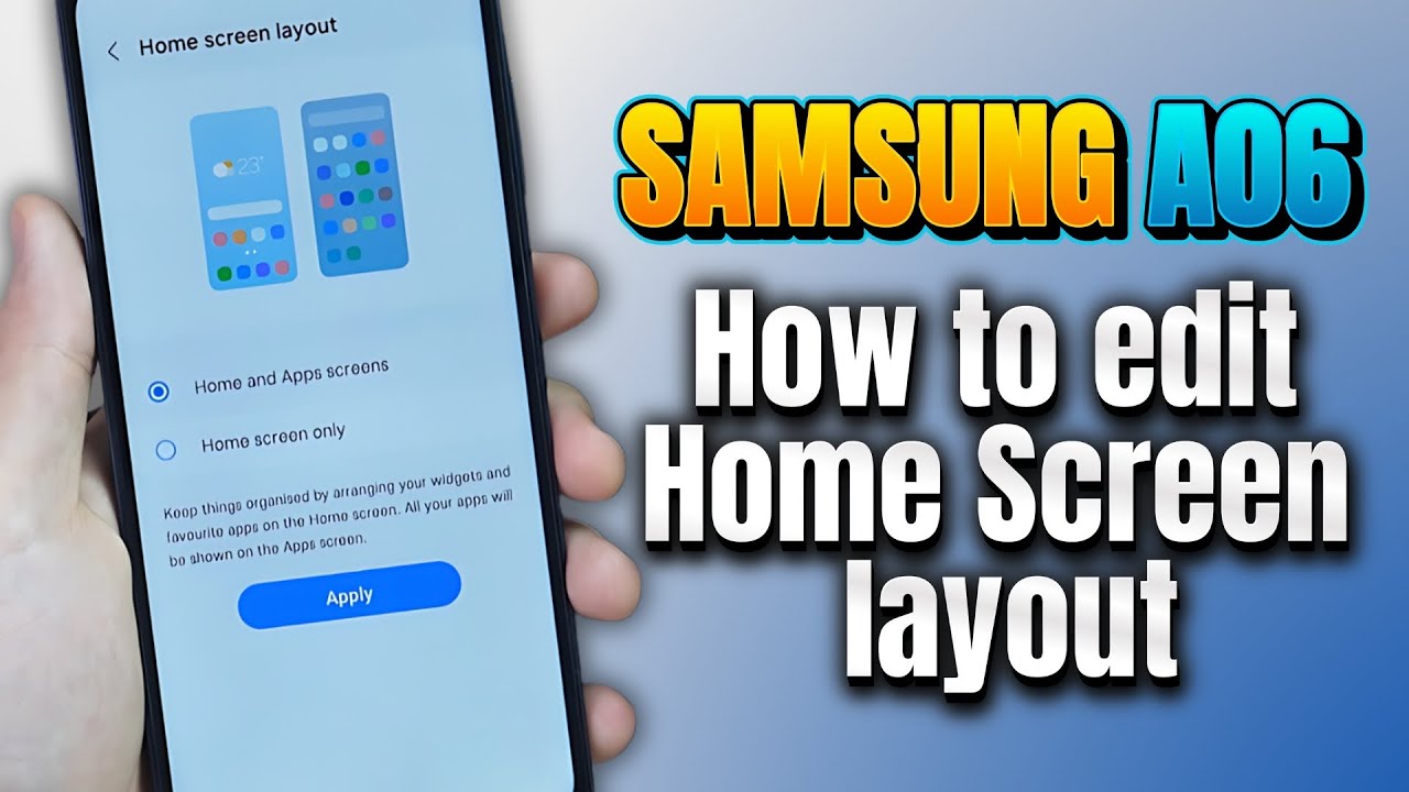 How to change Samsung Galaxy A06 home Screen Style | Samsung A06 App Drawer Settings