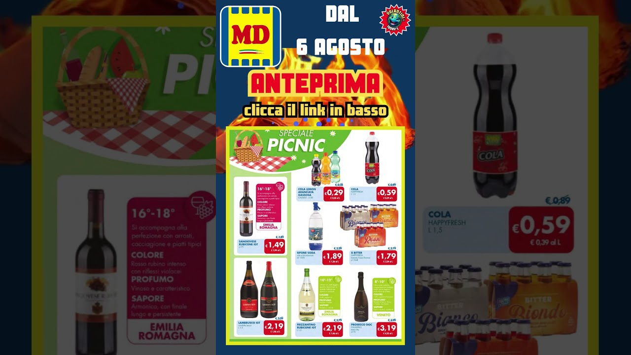 Volantino MD dal 6 agosto al 18 agosto 🌞🔥 Speciale Grigliata 🟩⬜️🟥 Super 