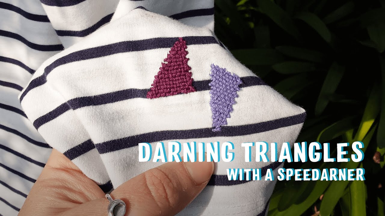 Darning Triangles with a Speedarner/Speedweve Loom