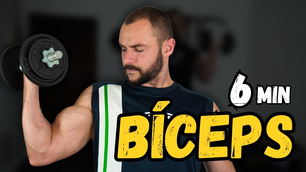 BÍCEPS en 6 Min | Rutina rápida con mancuernas en casa